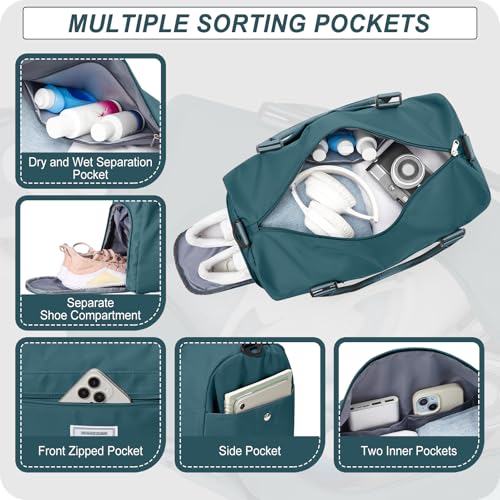 BJLFS Weekender Duffel Bags for Women Men, Travel Totes Bag for Airplane, Cute Sports Gym Dance Overnight Luggage Bag with Wet Pocket Shoe Compartment, Carry On Hospital Bag for Labor and Delivery - Image 4