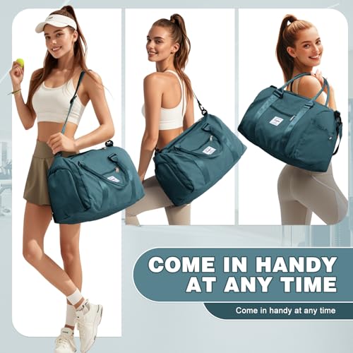 BJLFS Weekender Duffel Bags for Women Men, Travel Totes Bag for Airplane, Cute Sports Gym Dance Overnight Luggage Bag with Wet Pocket Shoe Compartment, Carry On Hospital Bag for Labor and Delivery - Image 2