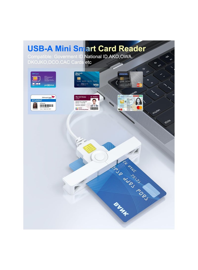 SOLARAE USB CAC Reader Military, USB Smart Card Reader, DOD Military USB Common Access CAC, Mini Fold ID, Debit, Credit CAC Memory Card Reader Compatible with Windows, Mac OS and Linux(1 Pack) - Image 4