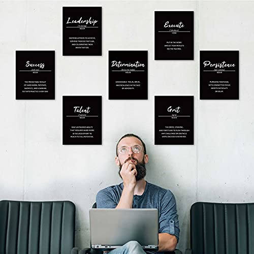 Outus 9 Pieces Inspirational Phrases Wall Art Prints Motivational Sayings Quote Poster Positive Print Decoration for Teens Adults Living Room Office Classroom College Decor, Unframed, 8 x 10 Inch (Black) - Image 4