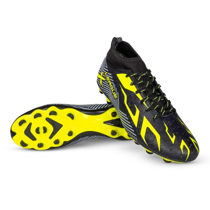 Vector X League Football/Soccer Shoes/Studs - Black-Green - Image 1