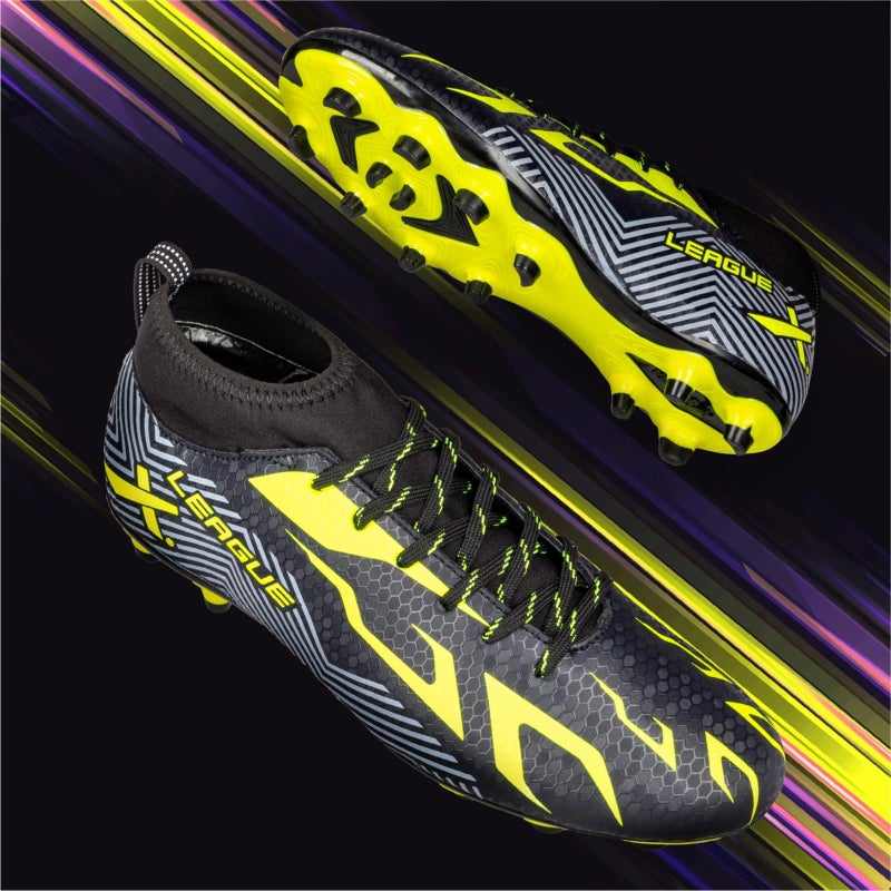 Vector X League Football/Soccer Shoes/Studs - Black-Green - Image 2