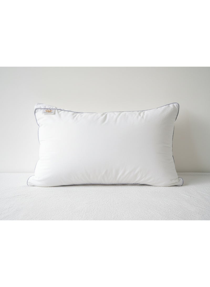 CROWN TEXTILE (2 pieces) Cotton fabric pillow - filled with 1400g of microfiber, the pillow has two lines of edges in attractive colors, and 2 pillowcases as a gift - Image 3