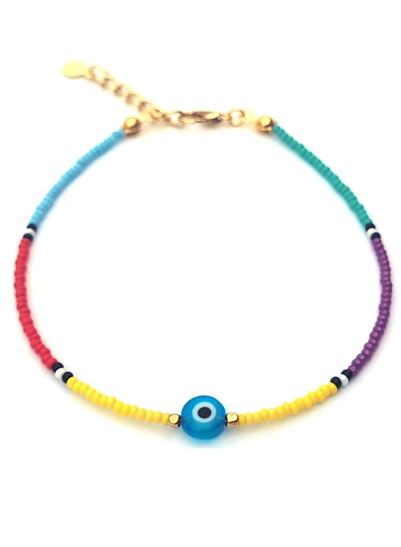 Alwan Medium Size Evil Eye Anklet - Image 1