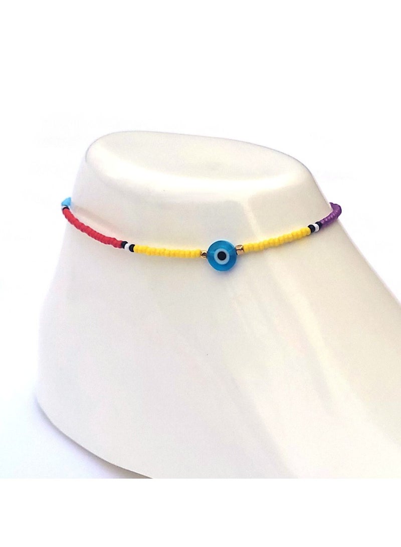 Alwan Medium Size Evil Eye Anklet - Image 3