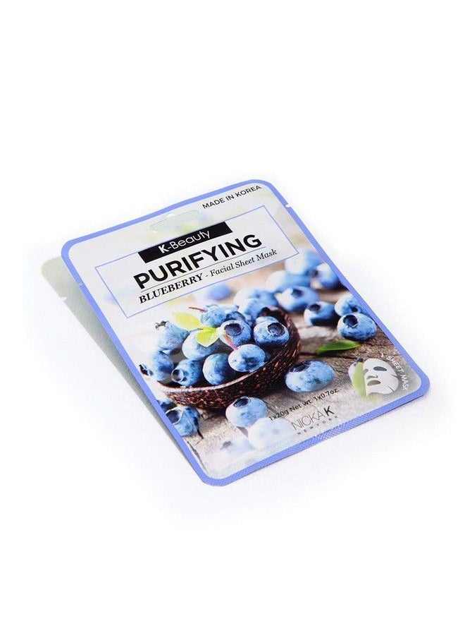 Nicka K Kbeauty Purifying Blueberry Facial Sheet Mask  - Image 4