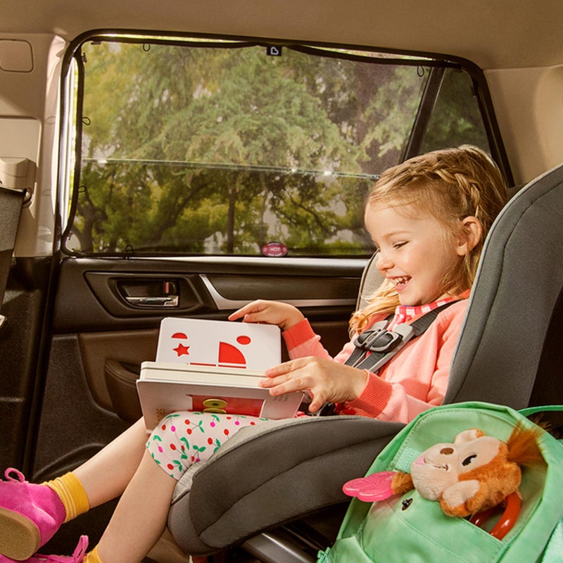 MunchkinÂ® BricaÂ® Magnetic Stretch to Fitâ„¢ Sun Shade, Black, 1 Pack - Image 2