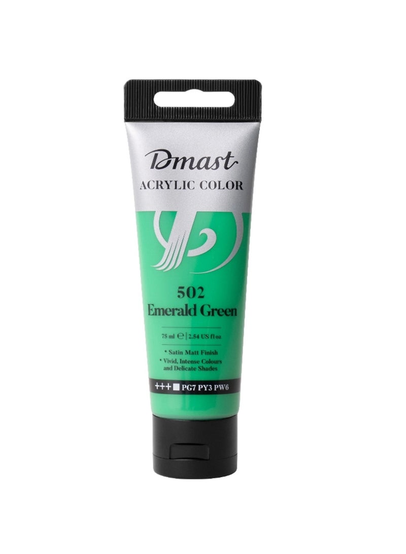 Dmast 1-Piece Acrylic Paint Tube 75ml Content Emerald Green - Image 1