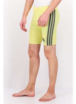 Adidas Men Brand Logo Board Shorts Swimwear, Yellow  - Image 2