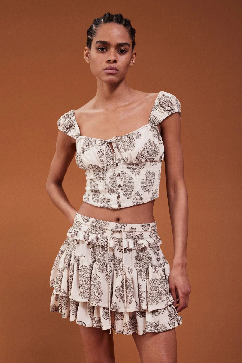 H&M Gathered corset top