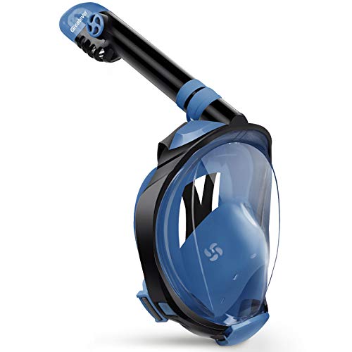 Greatever G2 Full Face Snorkel Mask with Latest Dry Top System,Foldable 180 Degree Panoramic View Snorkeling Mask with Camera Mount,Safe Breathing,Anti-Leak&Anti-Fog - Image 1