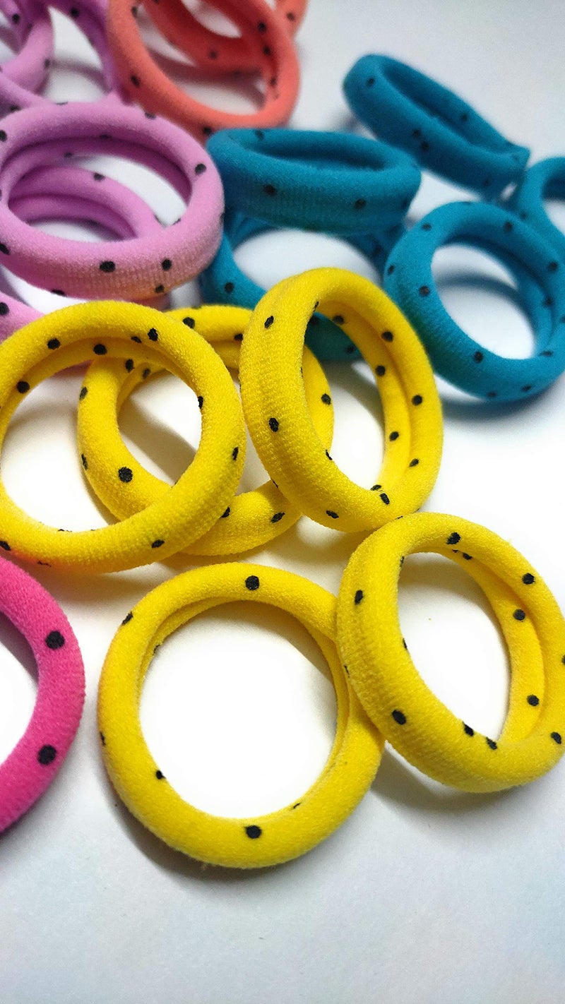 PANCIKAA Stylish Printed Hair Rubber Bands Hair Bands Elastic Rubber Bands Accessories for Girls/Women, Bright Colors (Pack of 30, Assorted) - Image 1