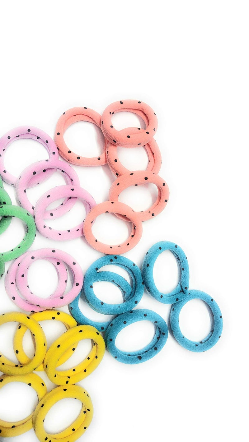 PANCIKAA Stylish Printed Hair Rubber Bands Hair Bands Elastic Rubber Bands Accessories for Girls/Women, Bright Colors (Pack of 30, Assorted) - Image 2
