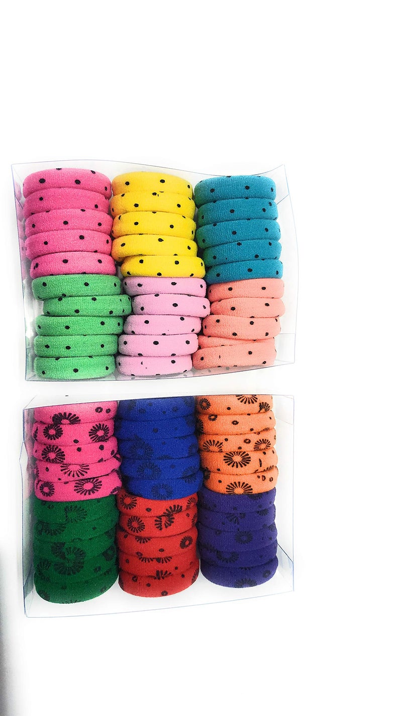 PANCIKAA Stylish Printed Hair Rubber Bands Hair Bands Elastic Rubber Bands Accessories for Girls/Women, Bright Colors (Pack of 30, Assorted) - Image 3