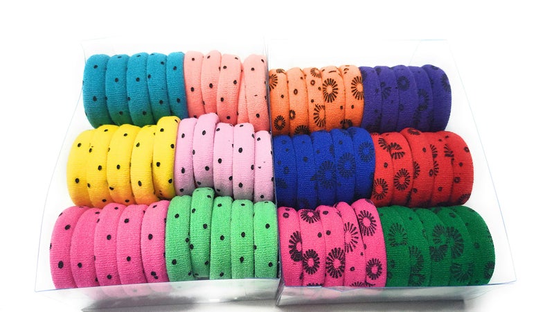PANCIKAA Stylish Printed Hair Rubber Bands Hair Bands Elastic Rubber Bands Accessories for Girls/Women, Bright Colors (Pack of 30, Assorted) - Image 4