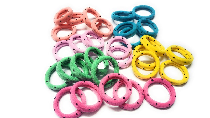 PANCIKAA Stylish Printed Hair Rubber Bands Hair Bands Elastic Rubber Bands Accessories for Girls/Women, Bright Colors (Pack of 30, Assorted) - Image 5
