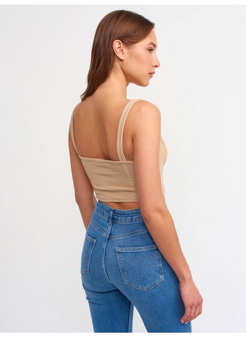 Dilvin 3791 Corset Top-Camel  - Image 3