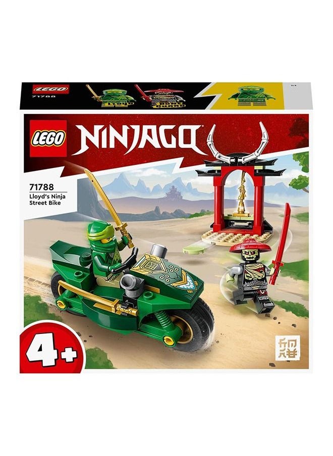 LEGO - Ninjago Lloyd’S Ninja Street Bike Beginner Building Toy Set; Gift Idea For Kids Aged 4+, Featuring A Motorcycle And Lloyd And Bone Guard Minifigures (64 Pieces) 71788 - Image 1