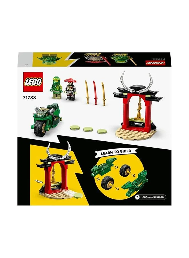 LEGO Ninjago Lloyd’S Ninja Street Bike Beginner Building Toy Set; Gift Idea For Kids Aged 4+, Featuring A Motorcycle And Lloyd And Bone Guard Minifigures (64 Pieces) 71788