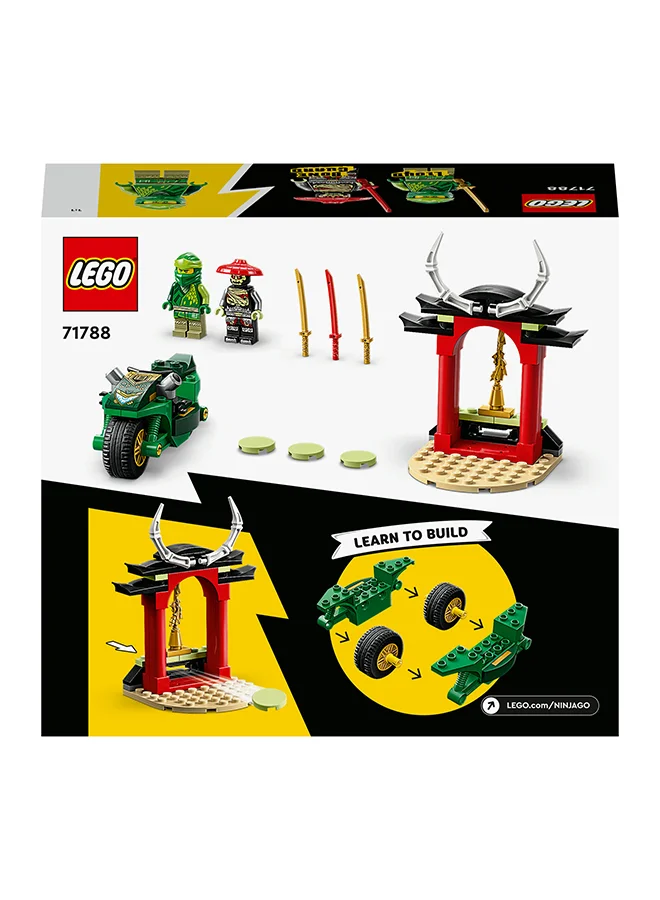 LEGO Ninjago Lloyd’S Ninja Street Bike Beginner Building Toy Set; Gift Idea For Kids Aged 4+, Featuring A Motorcycle And Lloyd And Bone Guard Minifigures (64 Pieces) 71788
