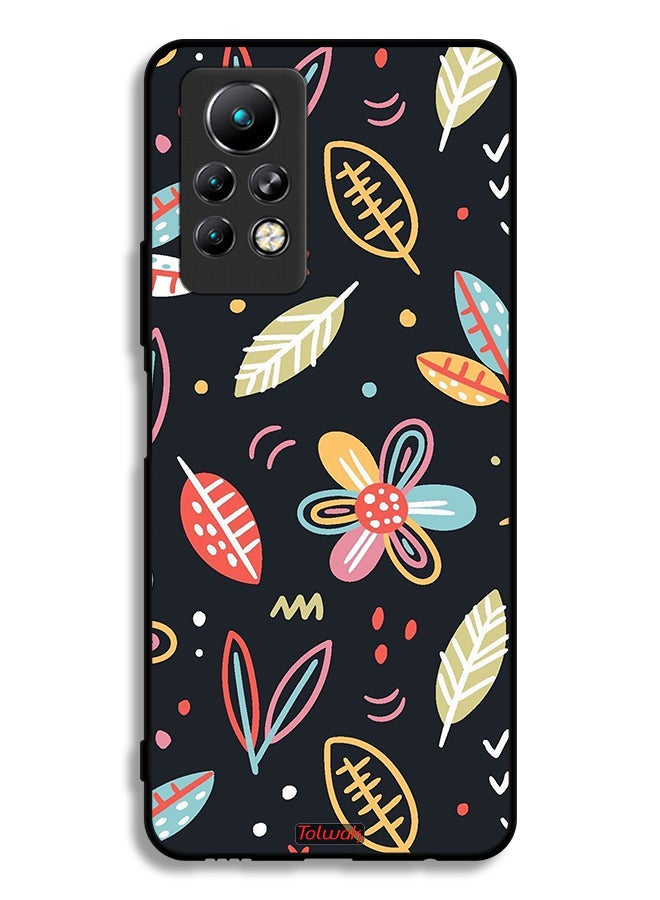 Tolwak Infinix Note 11 Pro Protective Case Cover Flowers And Leaves Abstract Art - Image 2