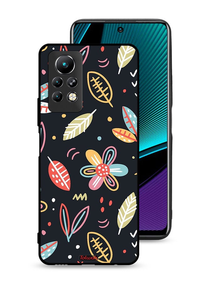 Tolwak Infinix Note 11 Pro Protective Case Cover Flowers And Leaves Abstract Art - Image 1