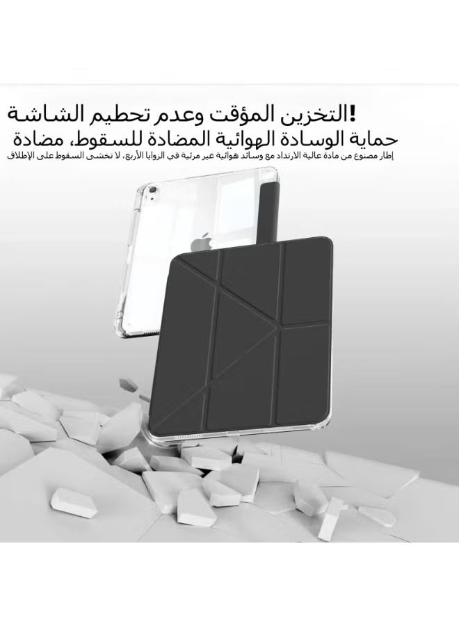 kunshao iPad Case for iPad 11th Gen 11" 2025 & 10th Gen 10.9" 2022, Compatible with Apple iPad, Slim Clear Stand Cover with Pencil Holder, Soft Transparent Smart Shell - Image 4