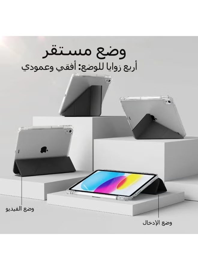 kunshao iPad Case for iPad 11th Gen 11" 2025 & 10th Gen 10.9" 2022, Compatible with Apple iPad, Slim Clear Stand Cover with Pencil Holder, Soft Transparent Smart Shell - Image 3