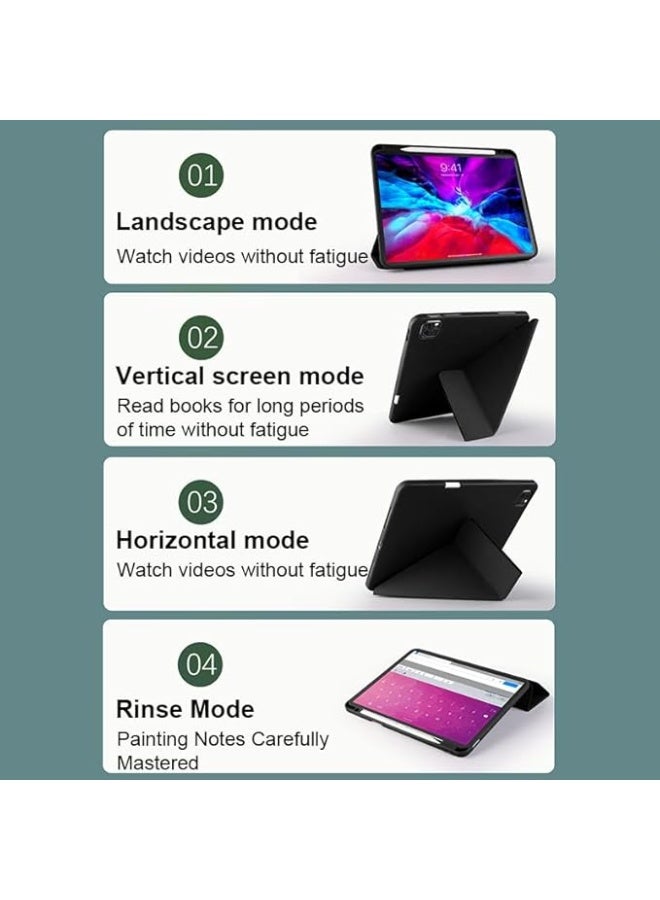 kunshao iPad Case for iPad 11th Gen 11" 2025 & 10th Gen 10.9" 2022, Compatible with Apple iPad, Slim Clear Stand Cover with Pencil Holder, Soft Transparent Smart Shell - Image 5