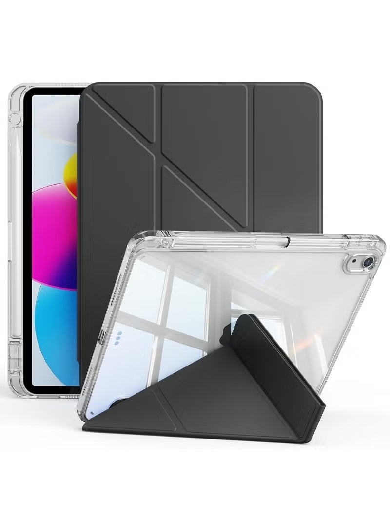 kunshao iPad Case for iPad 11th Gen 11" 2025 & 10th Gen 10.9" 2022, Compatible with Apple iPad, Slim Clear Stand Cover with Pencil Holder, Soft Transparent Smart Shell - Image 2