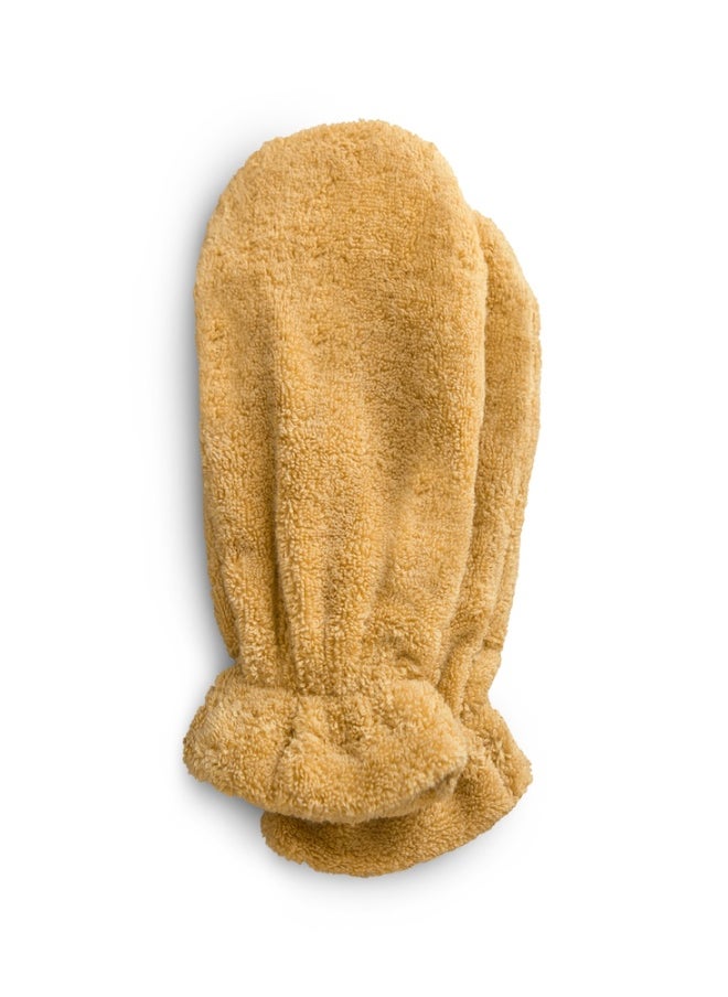 mushie Bath Mitt 2-Pack Fall Yellow  - Image 1