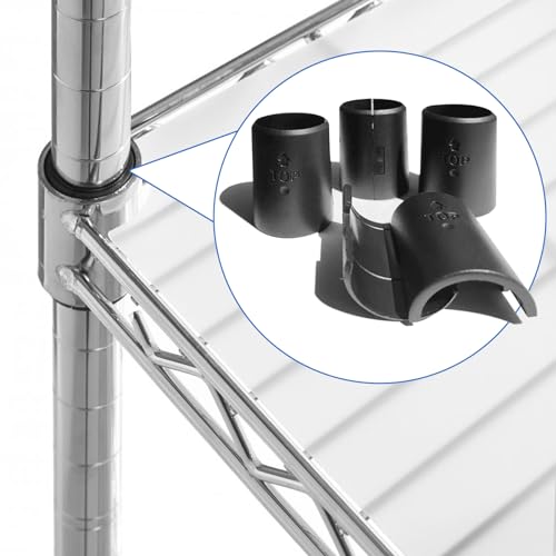 Takngjd Wire Shelf Clips - 28 Pack Wire Shelf Clips Shelving Sleeves, Wire Shelving Shelf Lock Clips for 3/4" Post Shelvings Sleeves Replacements for Wire Shelving System - Image 2