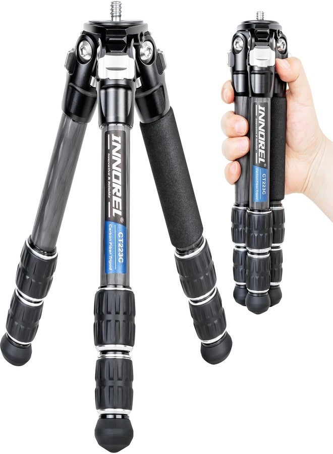 INNOREL 10-Layer Carbon Fiber Mini Tripod CT223C Desktop Tripod with Low Position Macro Shooting, Tabletop Camera Stand, Compact Lightweight Portable for Digital DSLR, DV Video, Max Load 22lb/10kg - Image 1