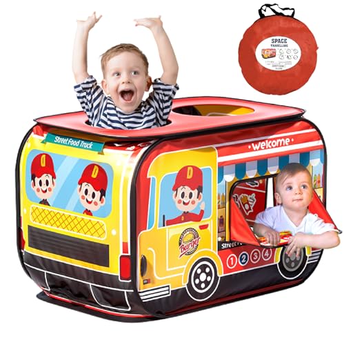 Cecailin Pop Up Tent for KidsFood Truck Play TentLarge Easy to Organize Lemonade Stand for KidsFood Truck ToyBirthday Gift for Girls BoysCan Be Played with by 23 Kids - Image 1
