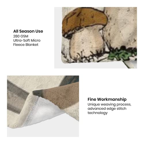 MIBOI Mushroom Blanket Gifts for Women Soft Cozy Fleece Flannel Mushroom Throw Blanket All-Season for Sofa Couch Cottagecore Room Decor Blankets for Adults Teen 60"x50" Inches - Image 4