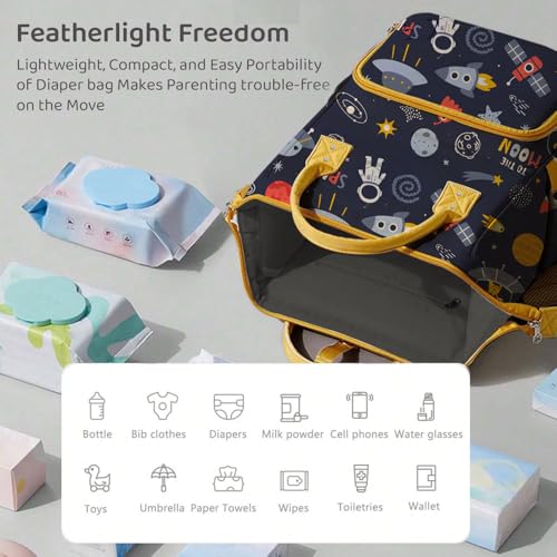 StarAndDaisy Diaper Bag for Mothers for Travel/Diaper Bag, 28L Waterproof Baby Bag for Mother Travel with 15 Multipurpose Pockets - Image 2
