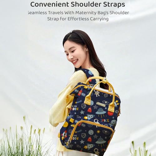StarAndDaisy Diaper Bag for Mothers for Travel/Diaper Bag, 28L Waterproof Baby Bag for Mother Travel with 15 Multipurpose Pockets - Image 5