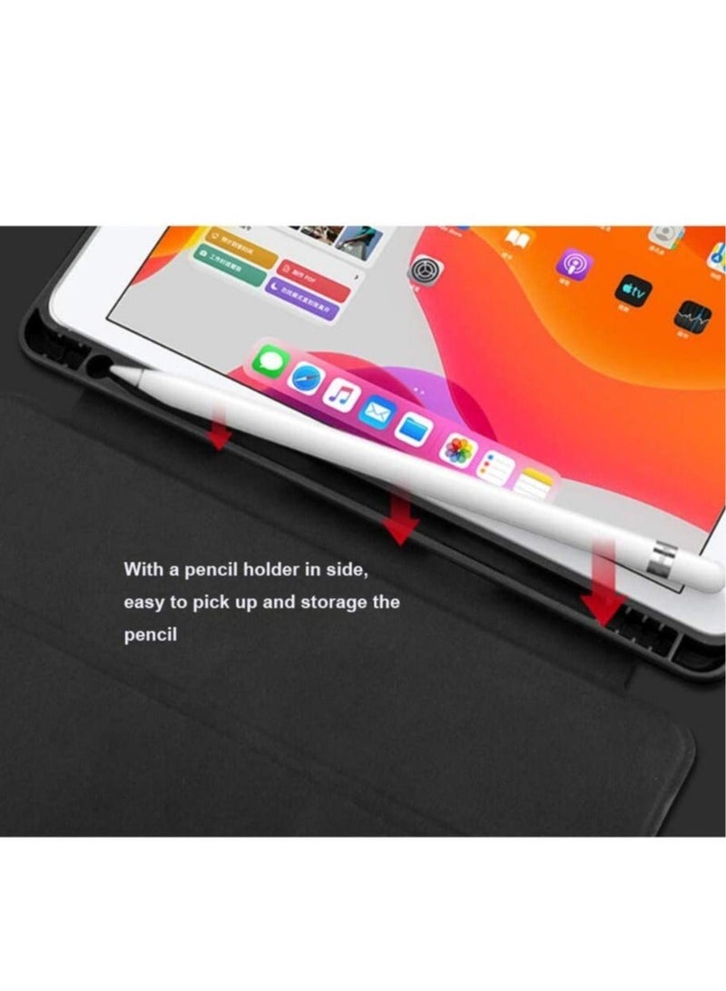 Raxoom Soft Smart Case with Pencil Holder Foldable Stand Compatible with iPad 10.2 Inch 9th / 8th / 7th Generation 2021/2020 / 2019, iPad Air 3rd Generation, iPad Pro 10.5 Inch (Deep Navy Blue) - Image 3