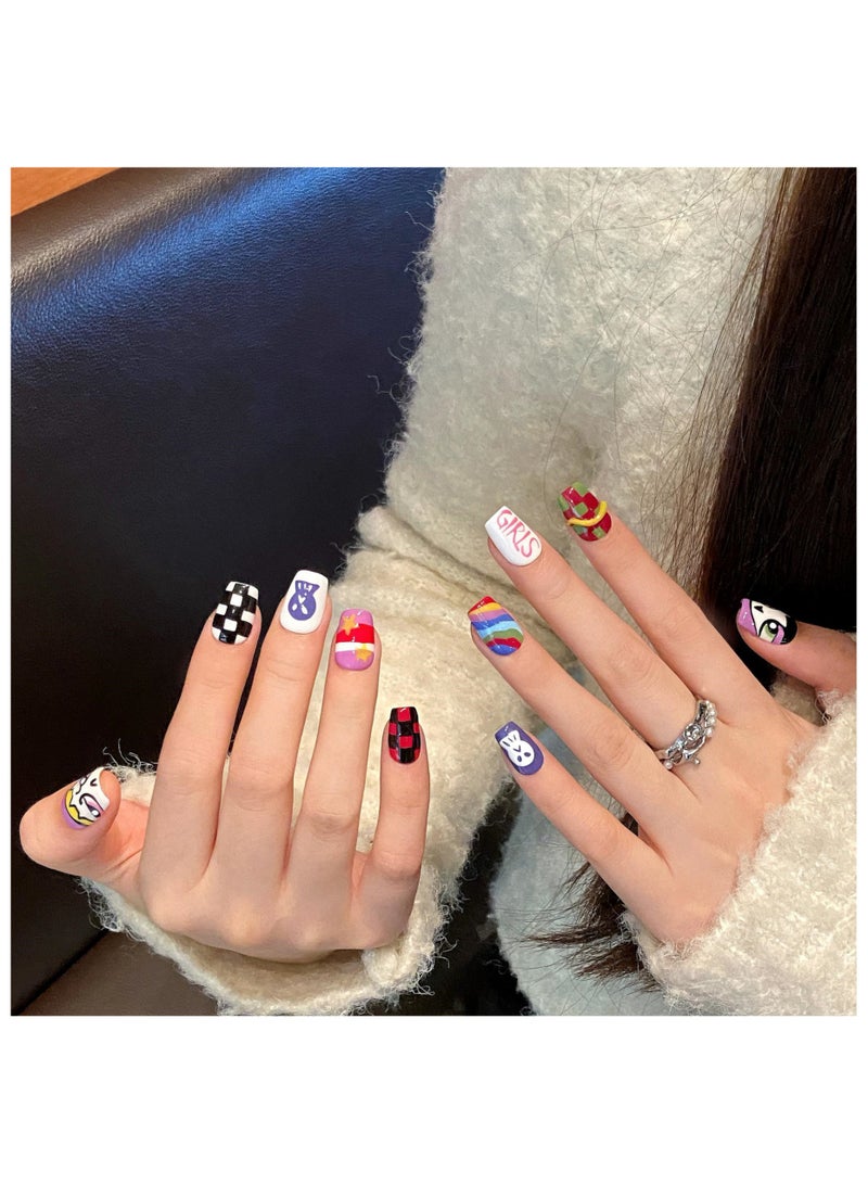 Binzo Beauty Handmade Cat Eye Press On Nails, 10pcs,Nails Art , Acrylic Nails, False Nails - Image 2