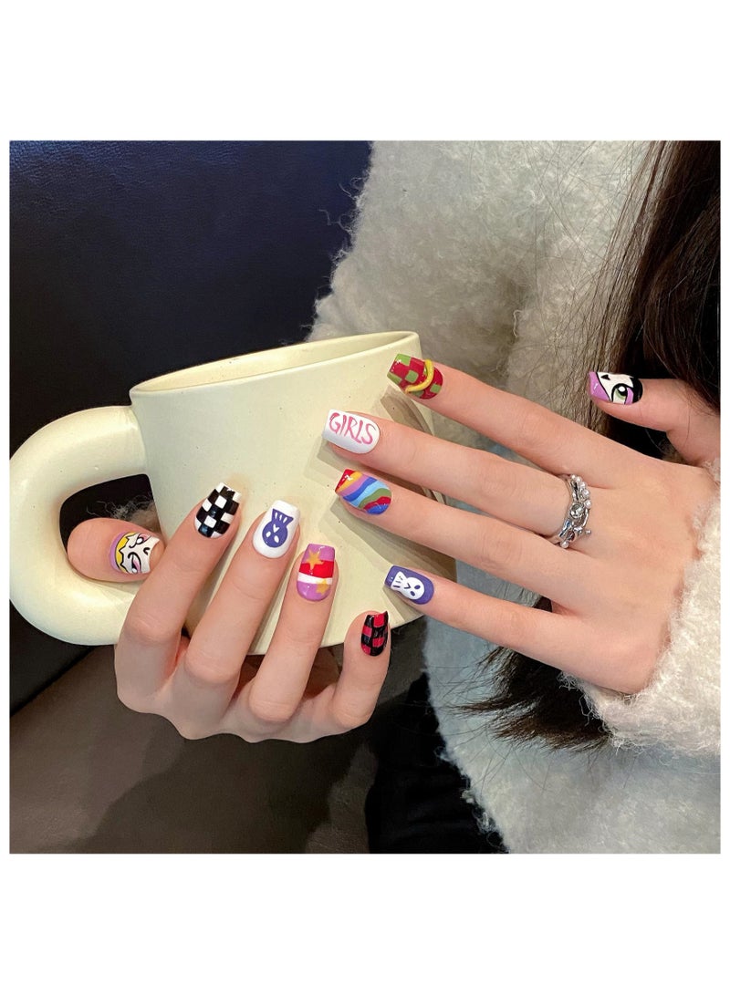 Binzo Beauty Handmade Cat Eye Press On Nails, 10pcs,Nails Art , Acrylic Nails, False Nails - Image 3