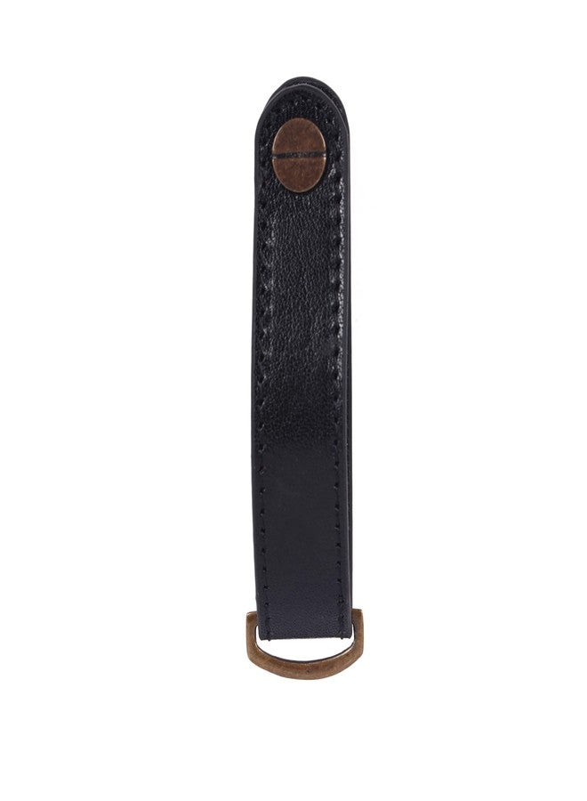 Scudo Genuine Leather Key Organizer/Keyring for Neat Storage of Multiple Keys - Tuscany (Black) - Image 3