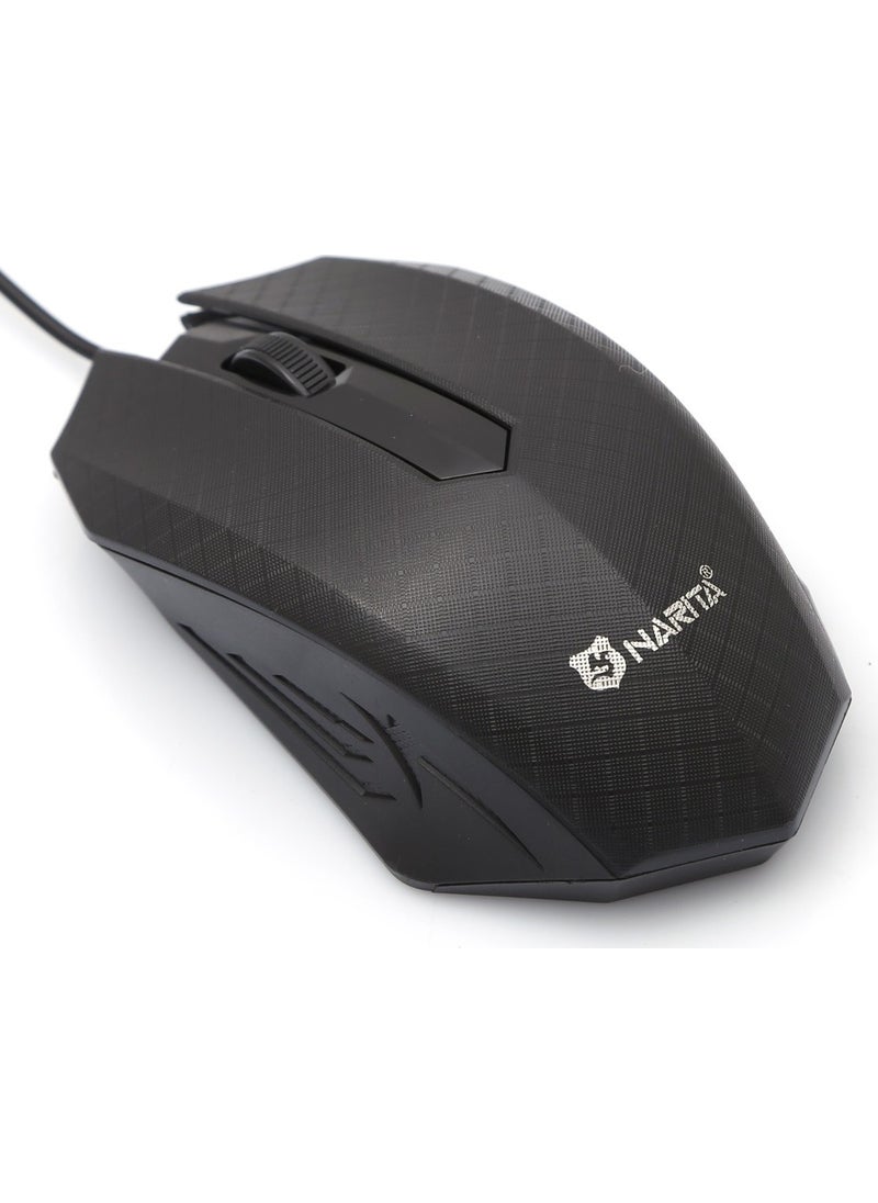 Narita NRT-210 1000DPI Black Optical Wired Mouse  - Image 4