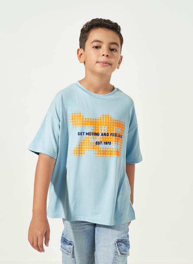 Styli Graphic Print Round Neck Oversized T-shirt  - Image 2
