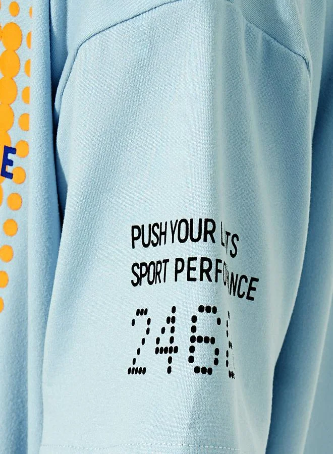 Styli Graphic Print Round Neck Oversized T-shirt