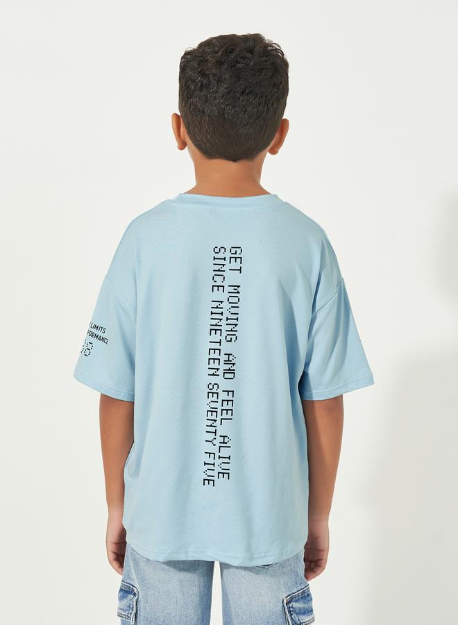 Styli Graphic Print Round Neck Oversized T-shirt  - Image 5