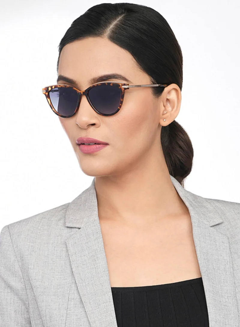 VINCENT CHASE VINCENT CHASE EYEWEAR Women's Cat Eye Sunglasses Brown Frame Grey Lens ( Medium )
