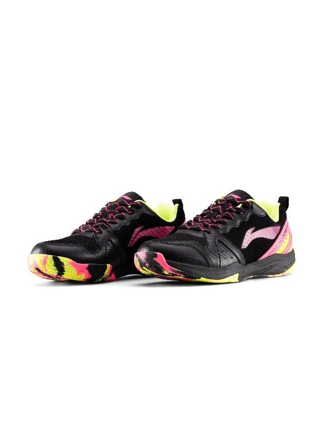Li-Ning Lining Aero Flow Badminton Shoes Unisex-adult Non Marking Lightweight & Durable (Black/Lime/Fuchsia EUR- 39) 6937461100700 - Image 4