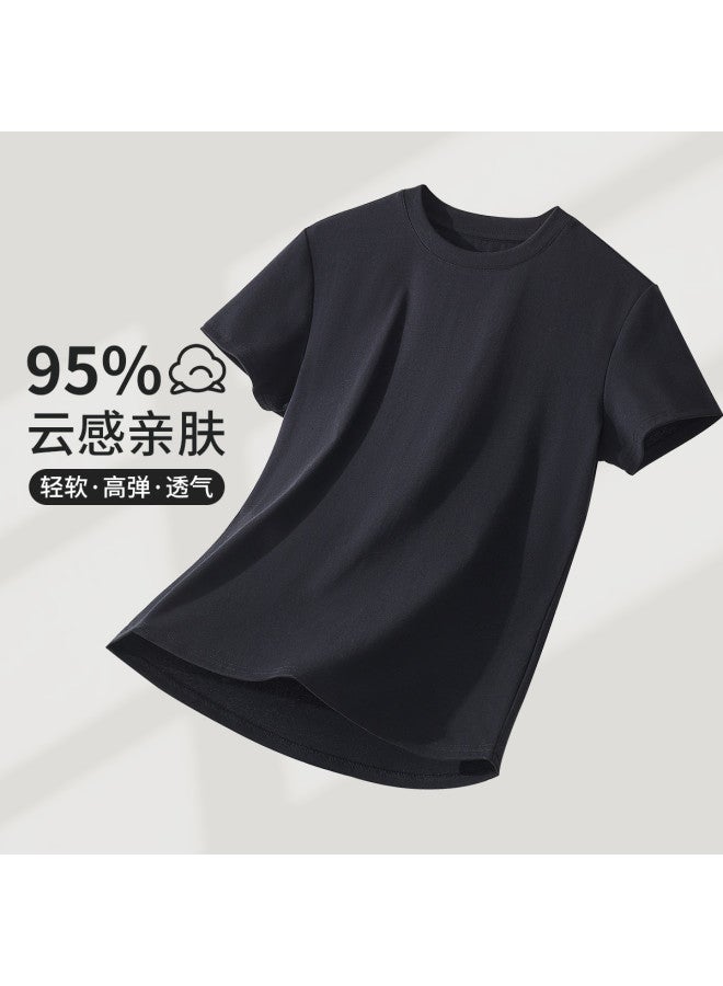 MIIOW Spring And Autumn T-Shirt For Women, Round Neck Short Sleeve Top, Comfortable And Breathable, Ladies' Layering Shirt For Outer Wear - Image 2