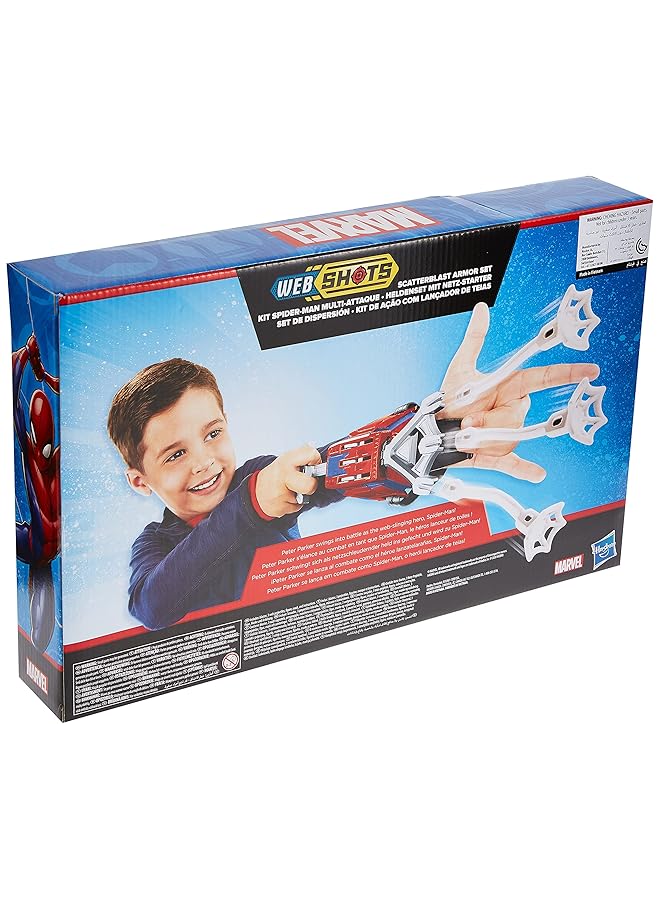 MARVEL Spider Man Web Shots Scatterblast Armor Set Launch 3 Projectiles At Once With Projectiles Ages 5 And Up - Image 2