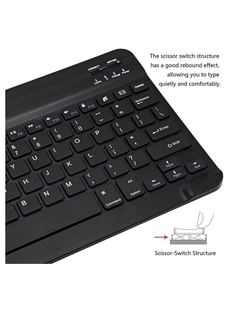 ELTRAZONE Ultra-Slim Bluetooth Keyboard and Mouse Combo Rechargeable Portable Wireless Keyboard Mouse Set for Apple iPad iPhone iOS 13 and Above Samsung Tablet Phone Smartphone Android Windows  - Image 4